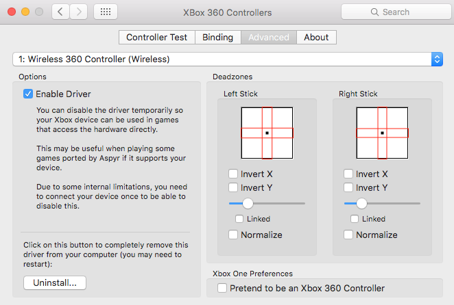 drivers for xbox 360 controller for mac